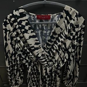 Akira Chicago cream and black dress